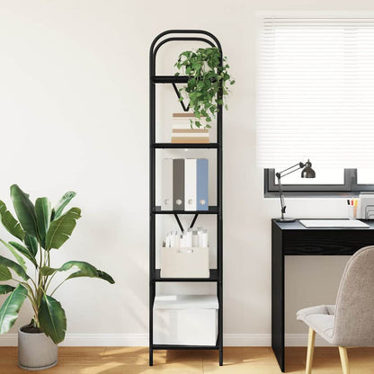 vidaXL Bookshelf Black Oak 40 x 30 x 183 cm Engineered wood