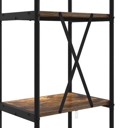 vidaXL Bookshelf Smoked Oak 40 x 30 x 183 cm Engineered wood