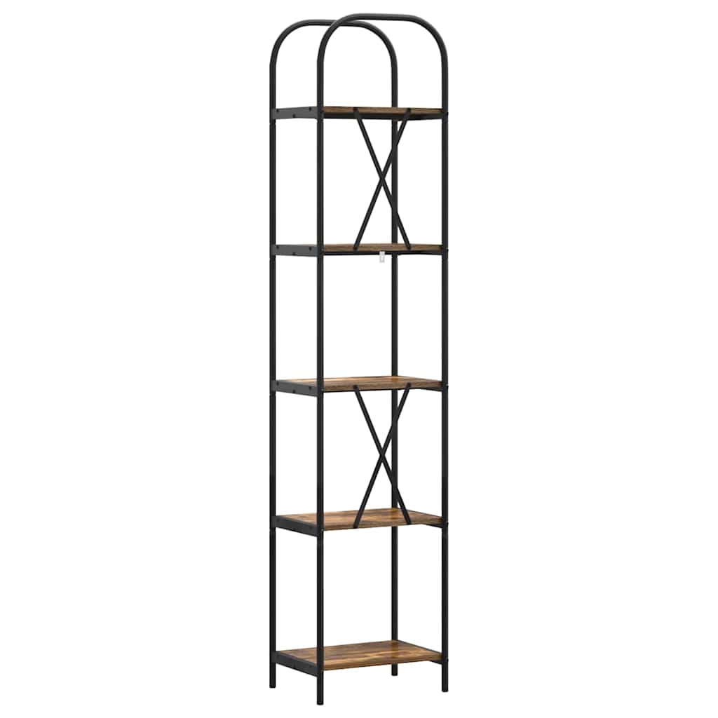 vidaXL Bookshelf Smoked Oak 40 x 30 x 183 cm Engineered wood