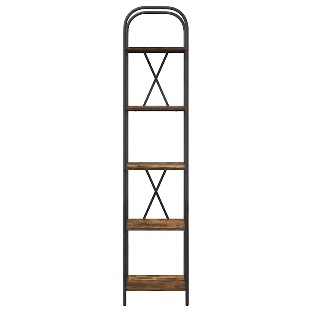 vidaXL Bookshelf Smoked Oak 40 x 30 x 183 cm Engineered wood