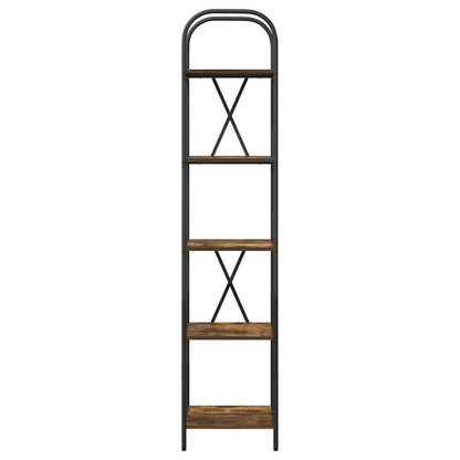 vidaXL Bookshelf Smoked Oak 40 x 30 x 183 cm Engineered wood