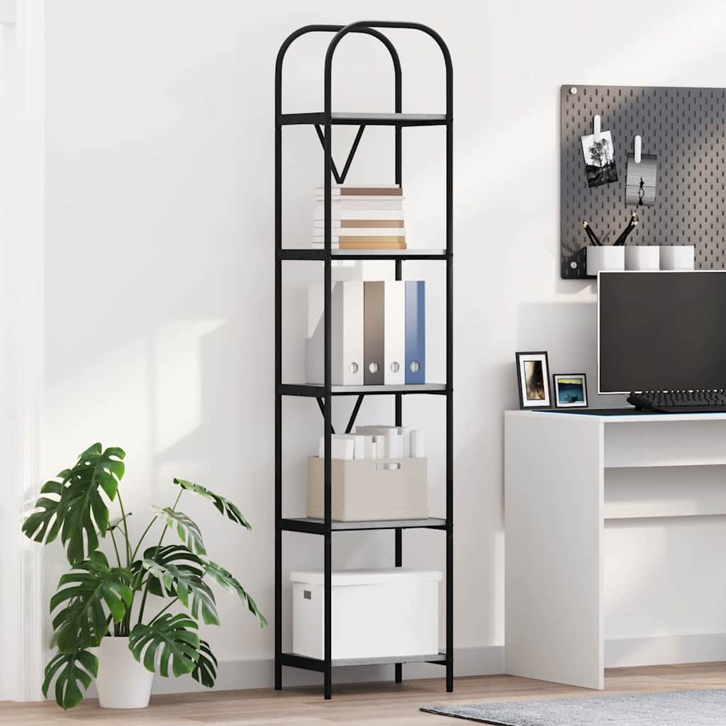 vidaXL Bookshelf Grey Sonoma 40 x 30 x 183 cm Engineered wood