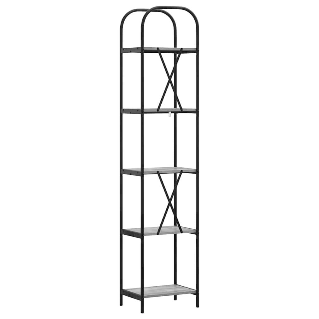 vidaXL Bookshelf Grey Sonoma 40 x 30 x 183 cm Engineered wood