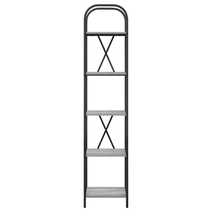 vidaXL Bookshelf Grey Sonoma 40 x 30 x 183 cm Engineered wood