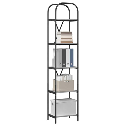 vidaXL Bookshelf 5-Tier 40 x 30 x 183 cm Engineered wood Grey Sonoma