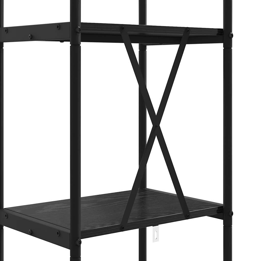 vidaXL Bookshelf Black Oak 40 x 30 x 146 cm Engineered wood