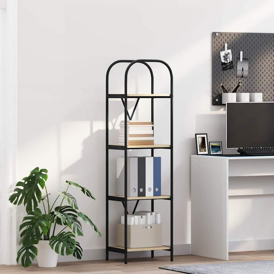 vidaXL Bookshelf 4-Tier 40 x 30 x 146 cm Engineered wood Sonoma Oak