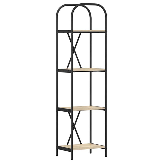 vidaXL Bookshelf 4-Tier 40 x 30 x 146 cm Engineered wood Sonoma Oak