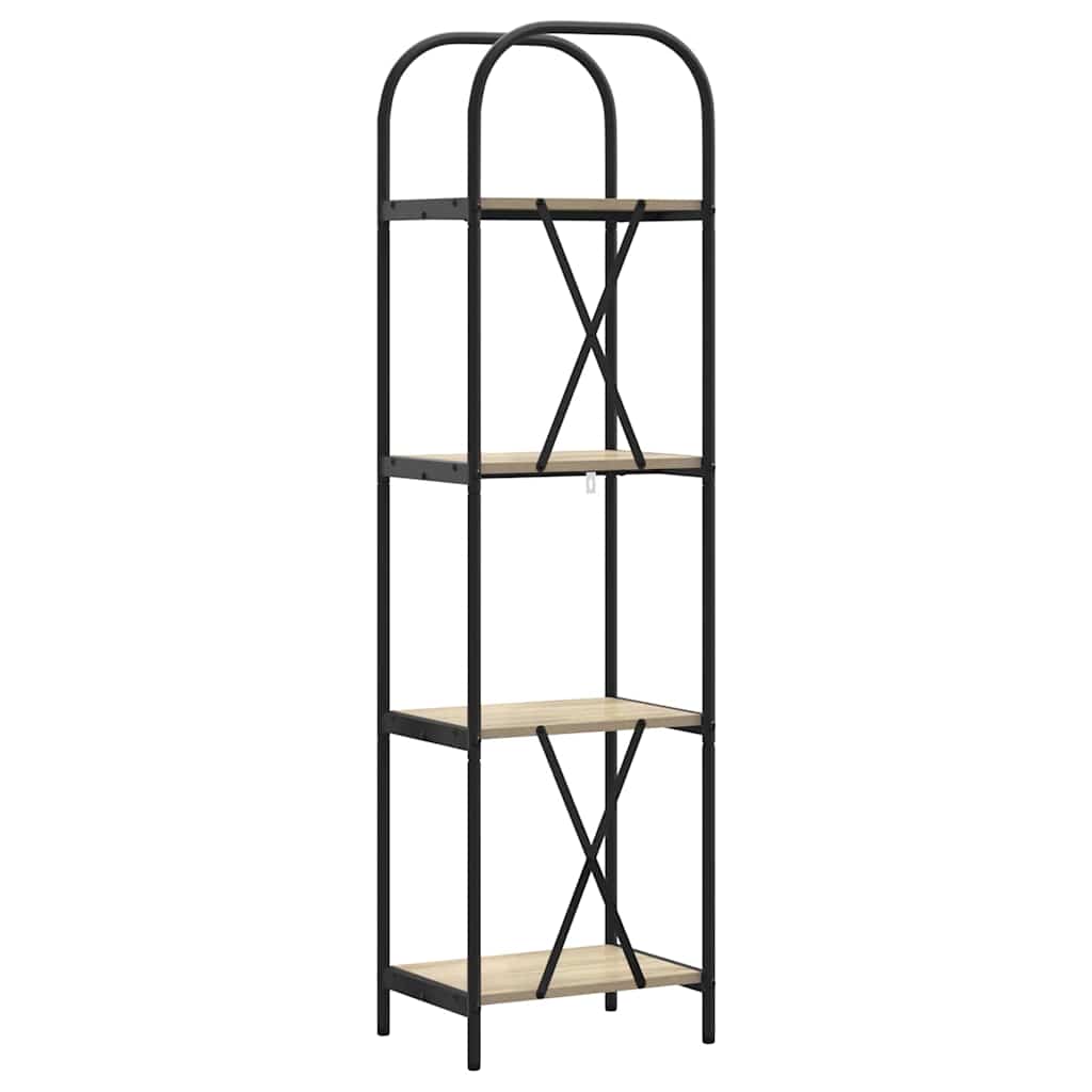 vidaXL Bookshelf 4-Tier 40 x 30 x 146 cm Engineered wood Sonoma Oak