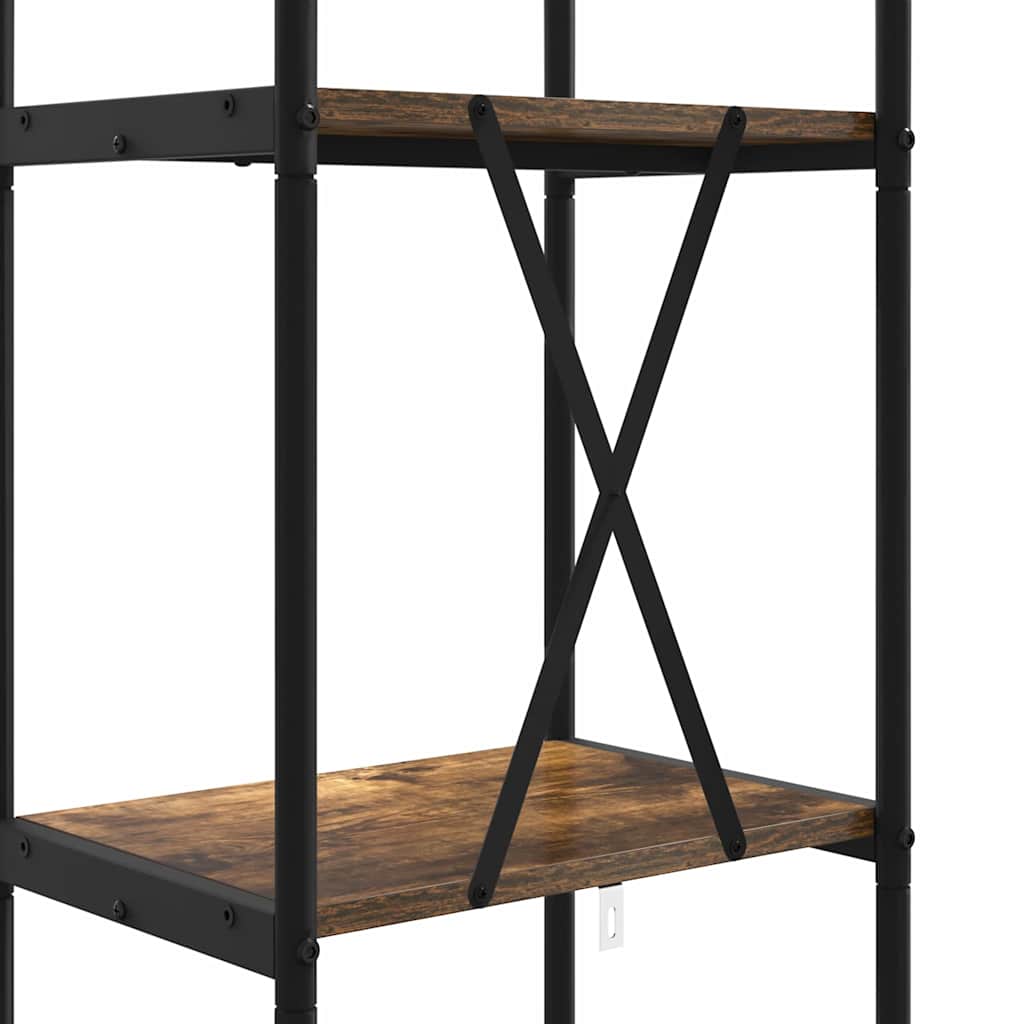 vidaXL Bookshelf Smoked Oak 40 x 30 x 146 cm Engineered wood
