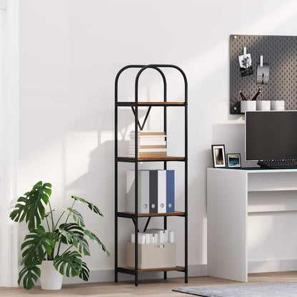 vidaXL Bookshelf Smoked Oak 40 x 30 x 146 cm Engineered wood