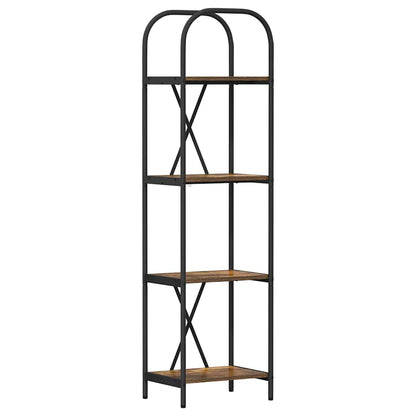 vidaXL Bookshelf 4-Tier 40 x 30 x 146 cm Engineered wood Smoked Oak