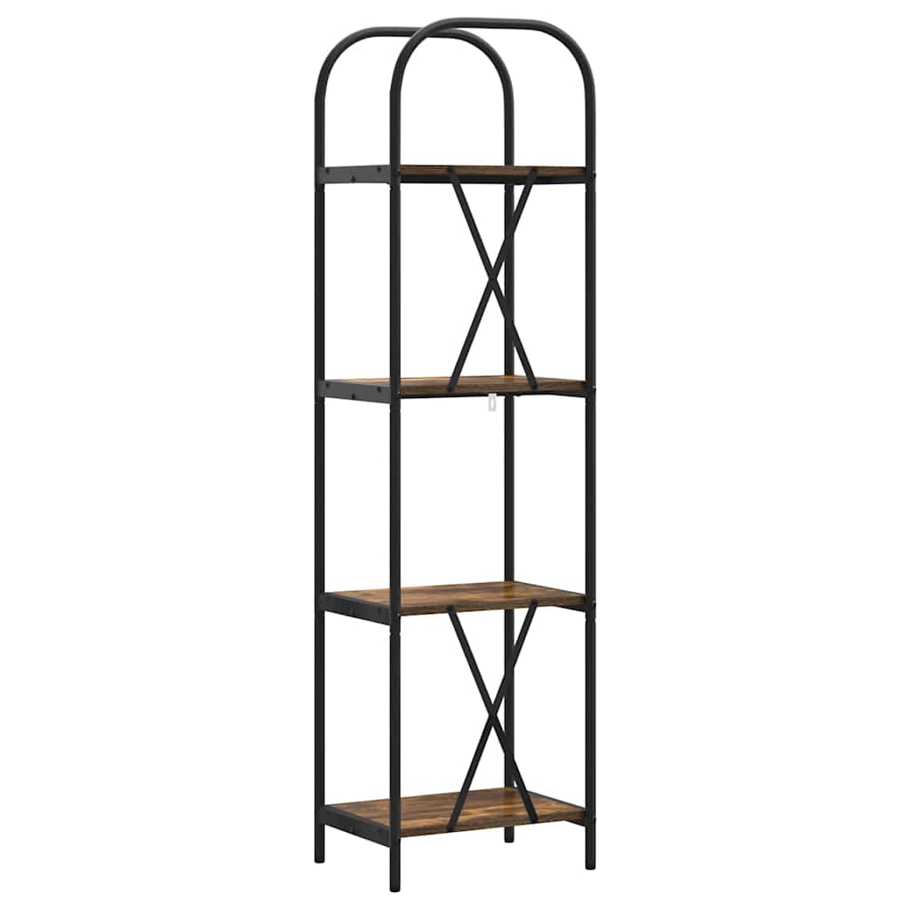 vidaXL Bookshelf Smoked Oak 40 x 30 x 146 cm Engineered wood
