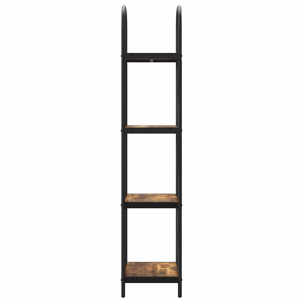 vidaXL Bookshelf Smoked Oak 40 x 30 x 146 cm Engineered wood