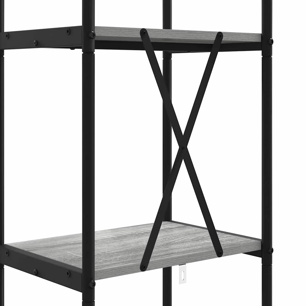 vidaXL Bookshelf Grey Sonoma 40 x 30 x 146 cm Engineered wood