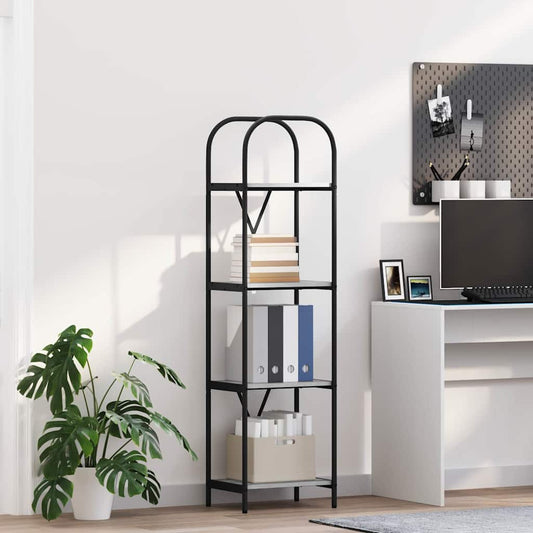 vidaXL Bookshelf 4-Tier 40 x 30 x 146 cm Engineered wood Grey Sonoma