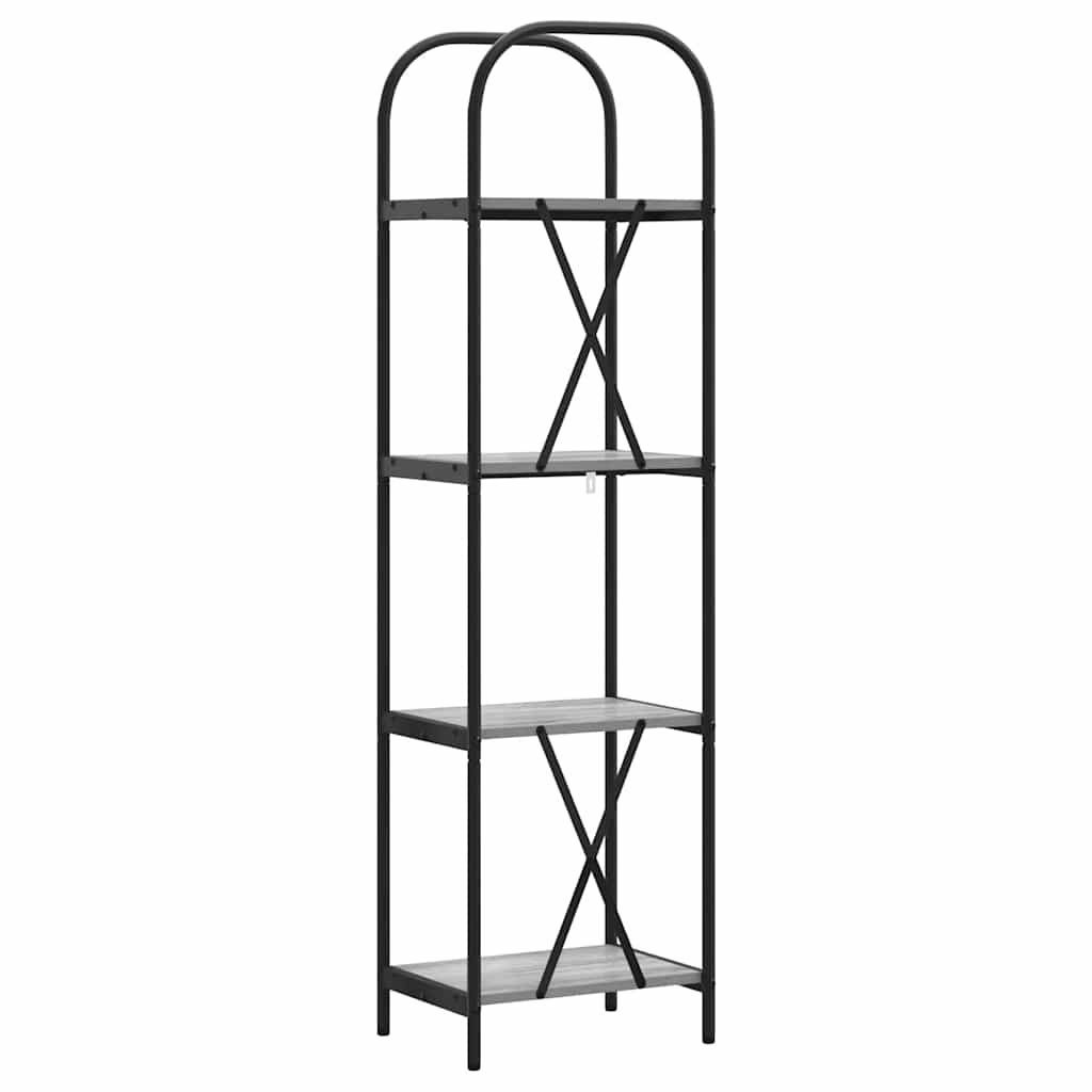 vidaXL Bookshelf Grey Sonoma 40 x 30 x 146 cm Engineered wood