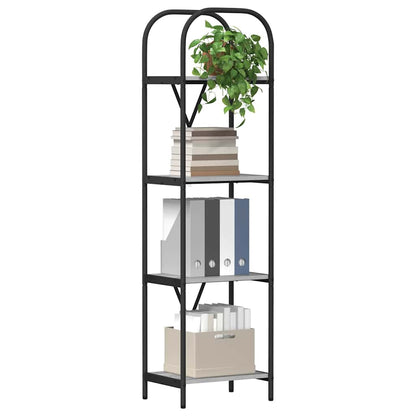 vidaXL Bookshelf 4-Tier 40 x 30 x 146 cm Engineered wood Grey Sonoma
