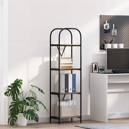 vidaXL Bookshelf 4-Tier 40 x 30 x 146 cm Engineered wood Artisan Oak