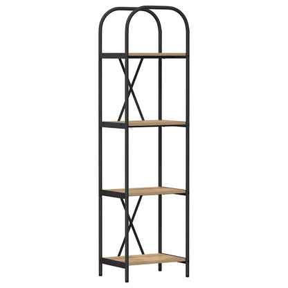 vidaXL Bookshelf 4-Tier 40 x 30 x 146 cm Engineered wood Artisan Oak