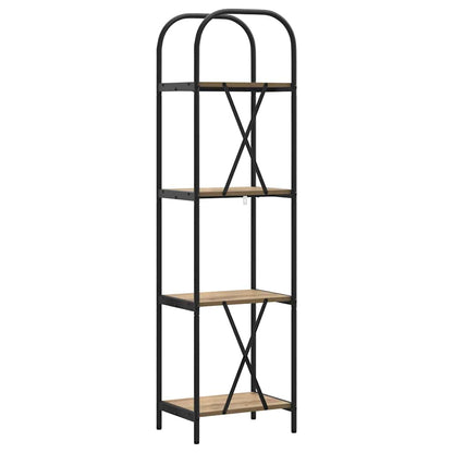 vidaXL Bookshelf 4-Tier 40 x 30 x 146 cm Engineered wood Artisan Oak
