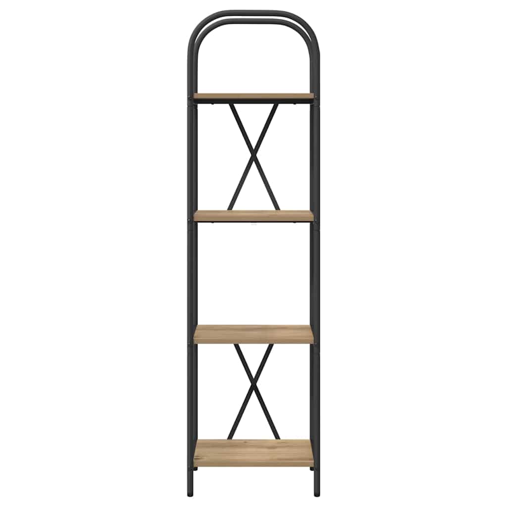 vidaXL Bookshelf 4-Tier 40 x 30 x 146 cm Engineered wood Artisan Oak