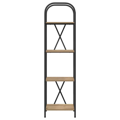 vidaXL Bookshelf 4-Tier 40 x 30 x 146 cm Engineered wood Artisan Oak