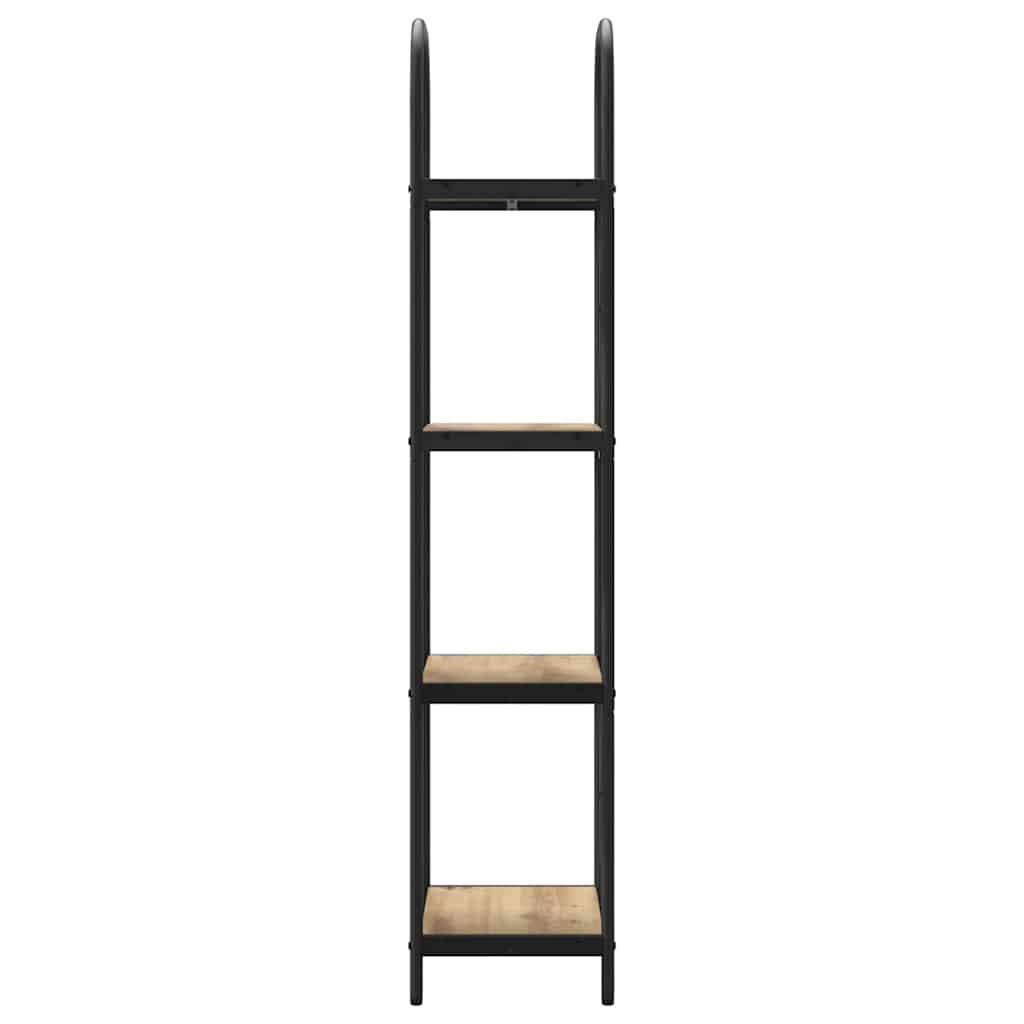 vidaXL Bookshelf 4-Tier 40 x 30 x 146 cm Engineered wood Artisan Oak