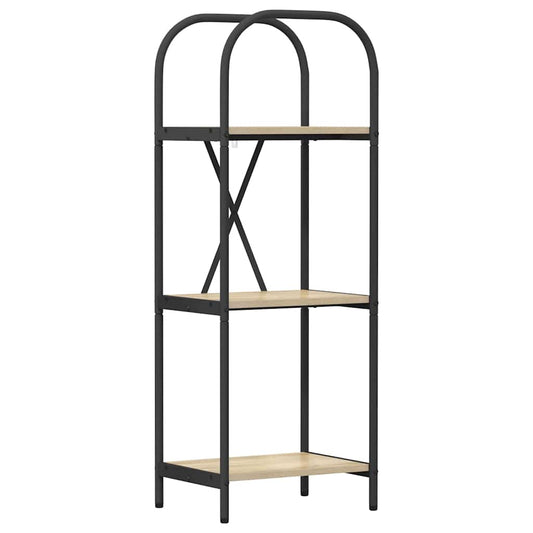 vidaXL Bookshelf 3-Tier 40 x 30 x 109 cm Engineered wood Sonoma Oak
