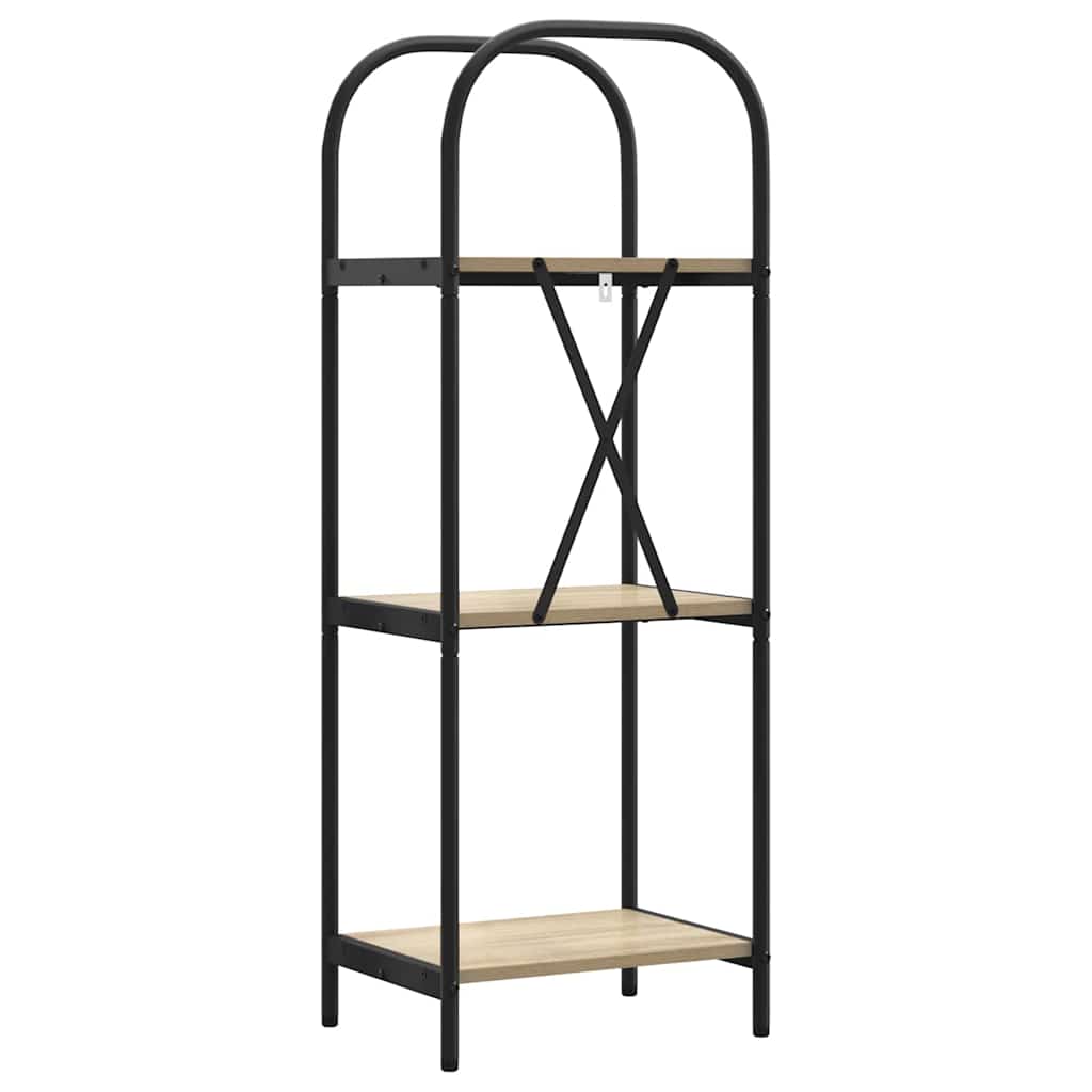vidaXL Bookshelf 3-Tier 40 x 30 x 109 cm Engineered wood Sonoma Oak