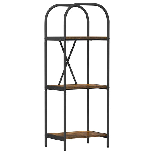 vidaXL Bookshelf 3-Tier 40 x 30 x 109 cm Engineered wood Smoked Oak