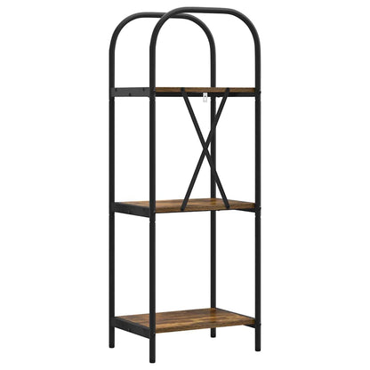 vidaXL Bookshelf 3-Tier 40 x 30 x 109 cm Engineered wood Smoked Oak