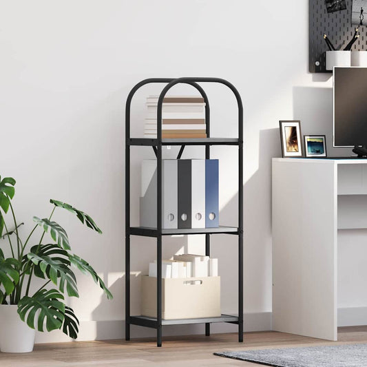 vidaXL Bookshelf 3-Tier 40 x 30 x 109 cm Engineered wood Grey Sonoma