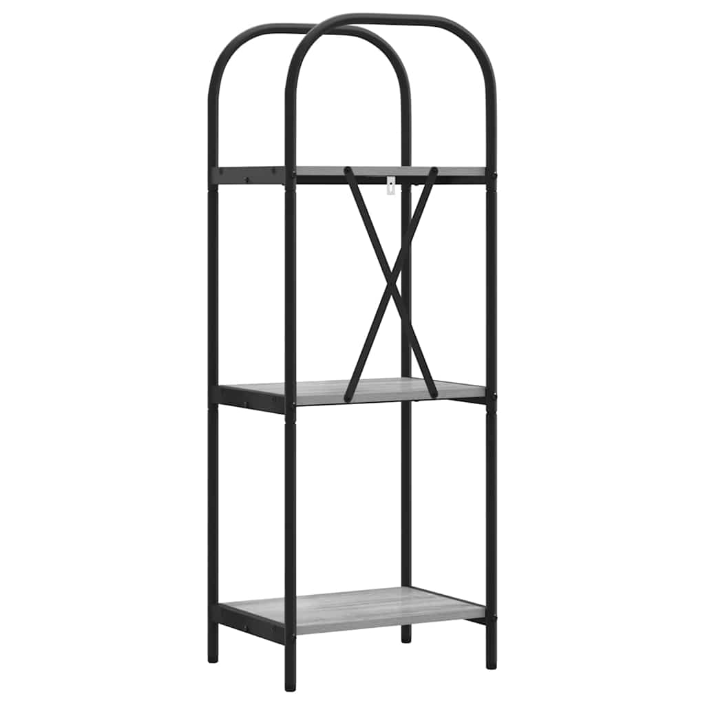 vidaXL Bookshelf Grey Sonoma 40 x 30 x 109 cm Engineered wood