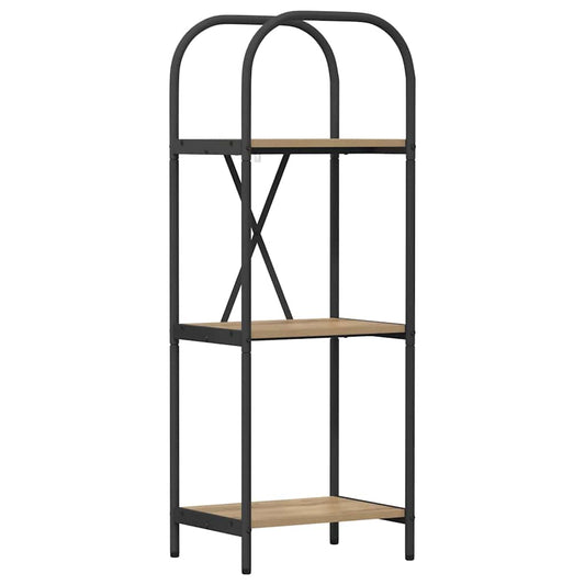 vidaXL Bookshelf 3-Tier 40 x 30 x 109 cm Engineered wood Artisan Oak