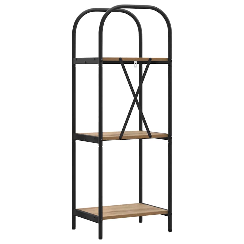 vidaXL Bookshelf 3-Tier 40 x 30 x 109 cm Engineered wood Artisan Oak