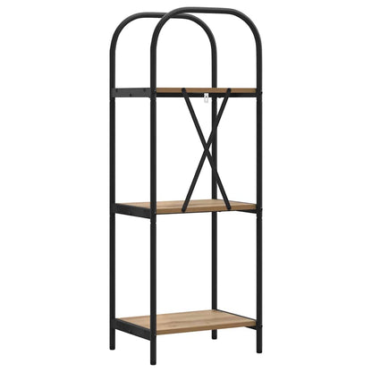 vidaXL Bookshelf 3-Tier 40 x 30 x 109 cm Engineered wood Artisan Oak