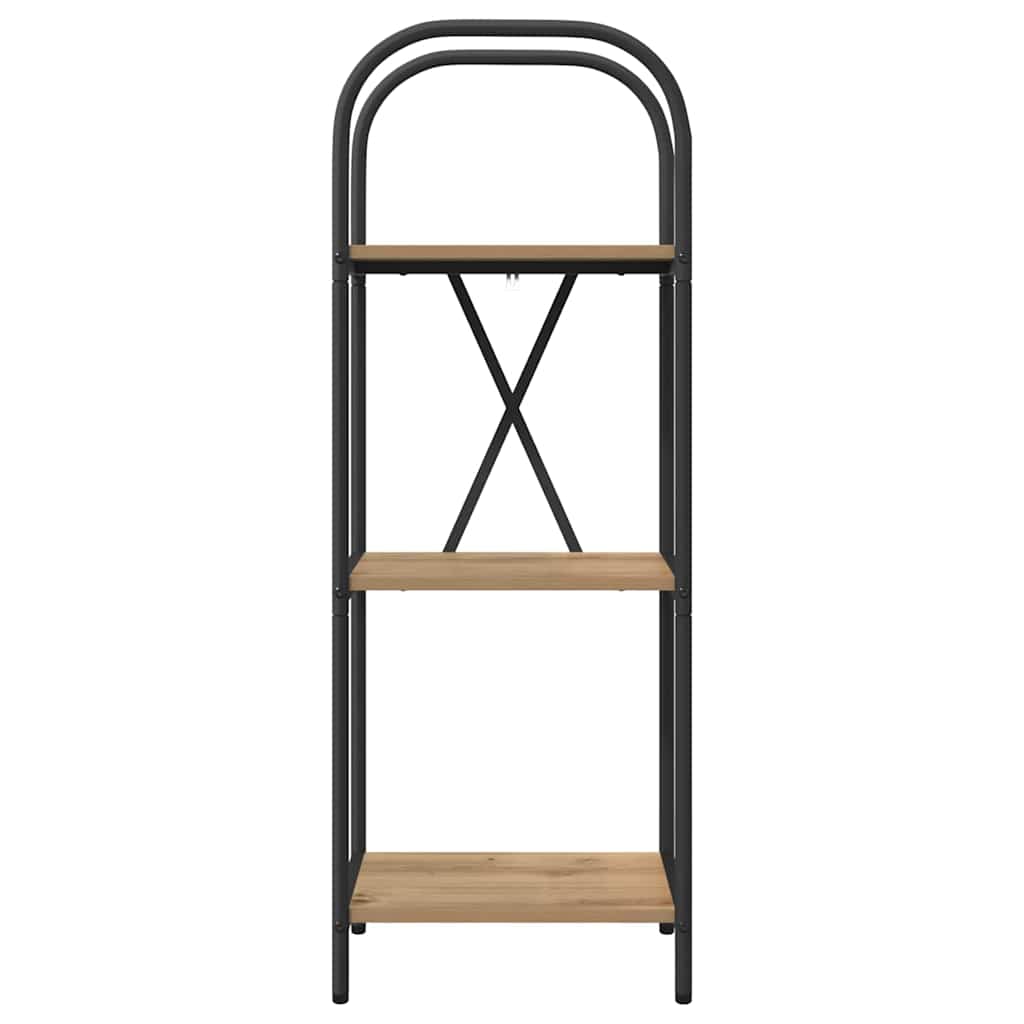 vidaXL Bookshelf 3-Tier 40 x 30 x 109 cm Engineered wood Artisan Oak