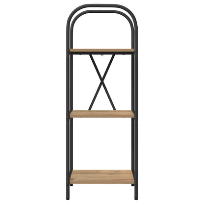 vidaXL Bookshelf 3-Tier 40 x 30 x 109 cm Engineered wood Artisan Oak