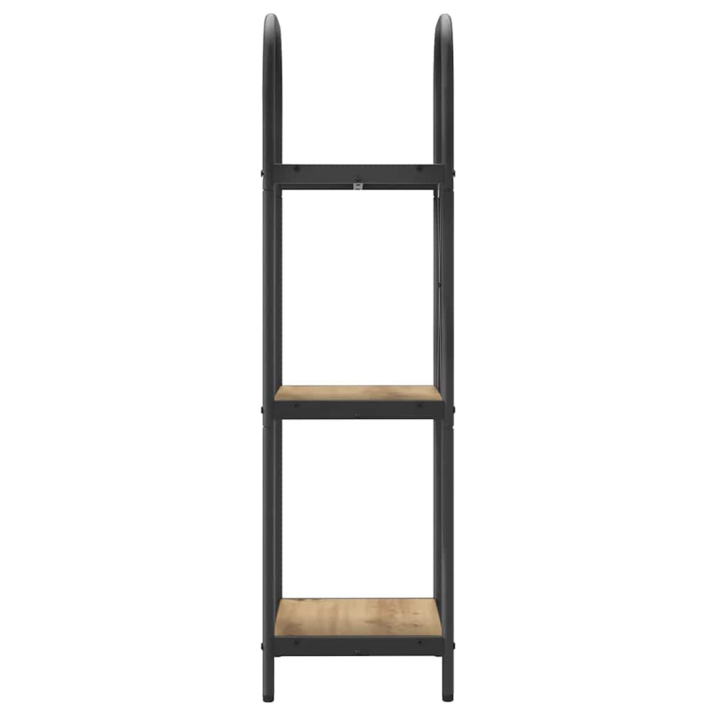 vidaXL Bookshelf 3-Tier 40 x 30 x 109 cm Engineered wood Artisan Oak