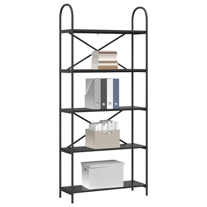 vidaXL Bookshelf Black Oak 80 x 30 x 183 cm Engineered wood