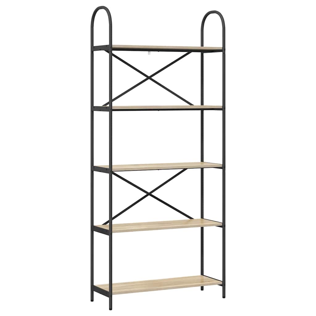 vidaXL Bookshelf Sonoma Oak 80 x 30 x 183 cm Engineered wood
