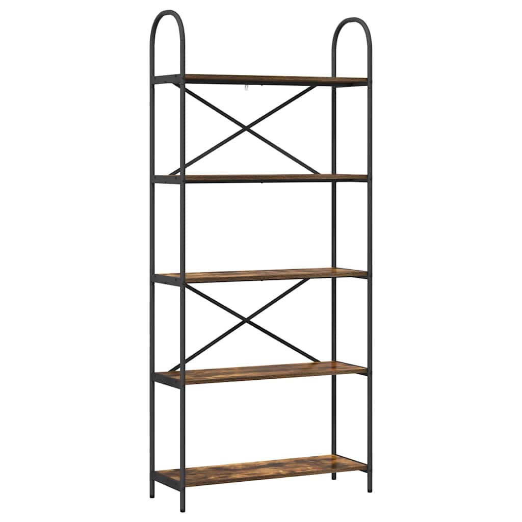 vidaXL Bookshelf Smoked Oak 80 x 30 x 183 cm Engineered wood