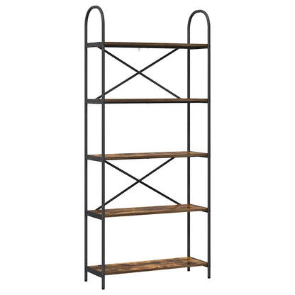 vidaXL Bookshelf Smoked Oak 80 x 30 x 183 cm Engineered wood