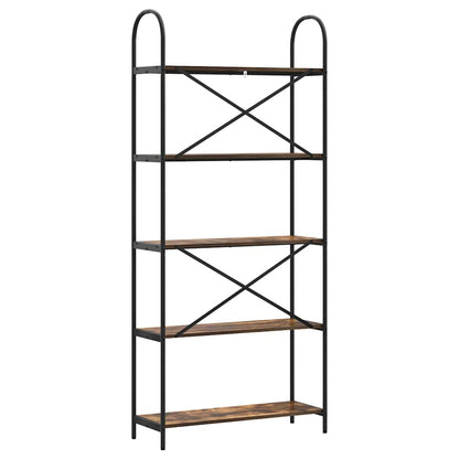 vidaXL Bookshelf Smoked Oak 80 x 30 x 183 cm Engineered wood