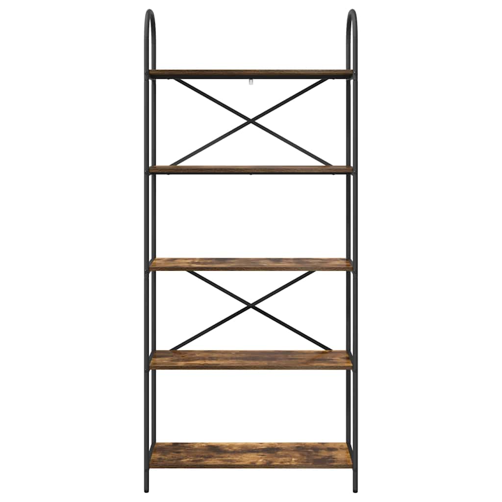 vidaXL Bookshelf Smoked Oak 80 x 30 x 183 cm Engineered wood