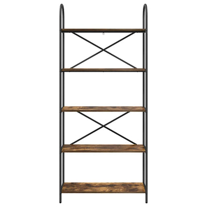 vidaXL Bookshelf Smoked Oak 80 x 30 x 183 cm Engineered wood