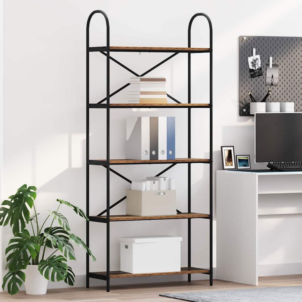 vidaXL Bookshelf Old Wood 80 x 30 x 183 cm Engineered wood