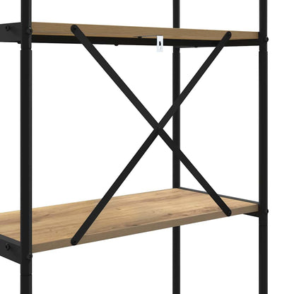 vidaXL Bookshelf 5-Tier 80 x 30 x 183 cm Engineered wood Artisan Oak