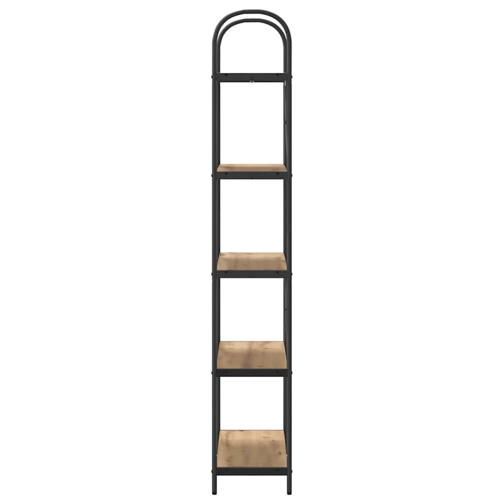 vidaXL Bookshelf 5-Tier 80 x 30 x 183 cm Engineered wood Artisan Oak